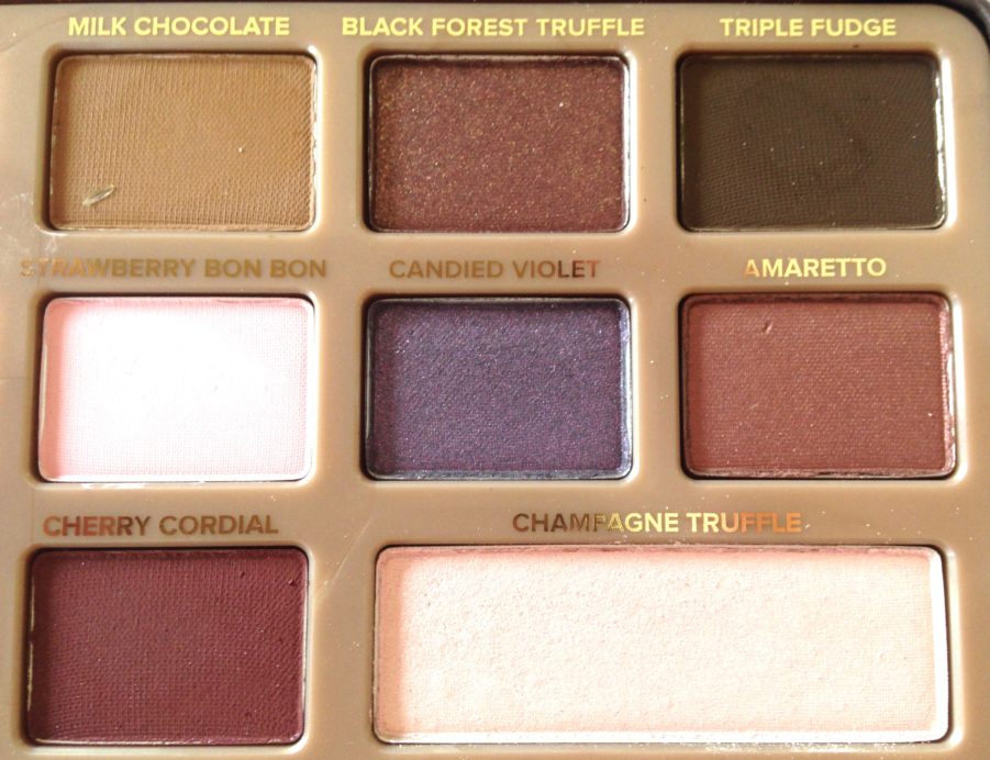 Too Faced Chocolate Bar Eyeshadow Palette Review, Swatches Right Half