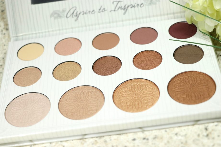 BH Cosmetics Carli Bybel Eyeshadow & Highlighter Palette Review, Swatches Aspire to Inspire