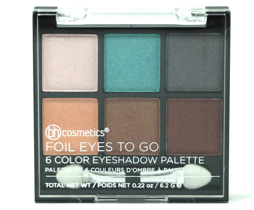 BH Cosmetics Foil Eyes To Go Eyeshadow Palette Review, Swatches Front