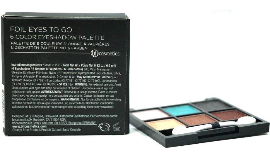 BH Cosmetics Foil Eyes To Go Eyeshadow Palette Review, Swatches Info