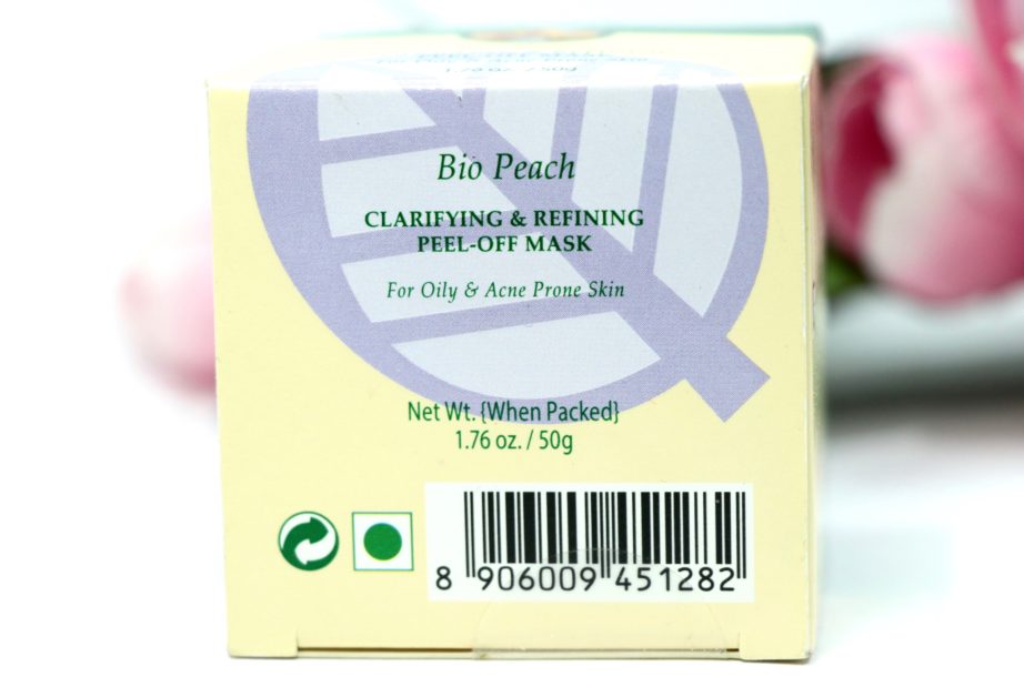 Biotique Bio Peach Clarifying & Refining Peel Off Mask Review, Demo SKin
