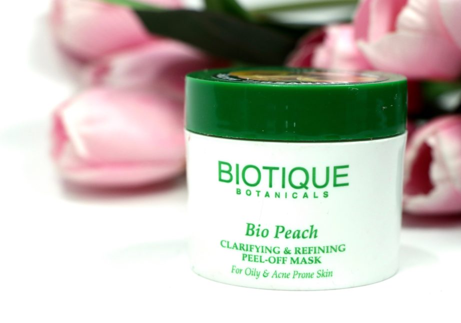Biotique Bio Peach Clarifying & Refining Peel Off Mask Review, Demo beauty