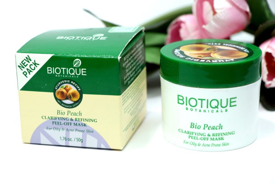 Biotique Bio Peach Clarifying & Refining Peel Off Mask Review, Demo front