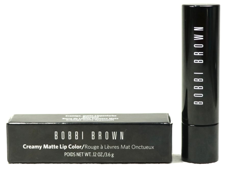 Bobbi Brown Creamy Matte Lip Color Red Carpet Review, Swatches packaging