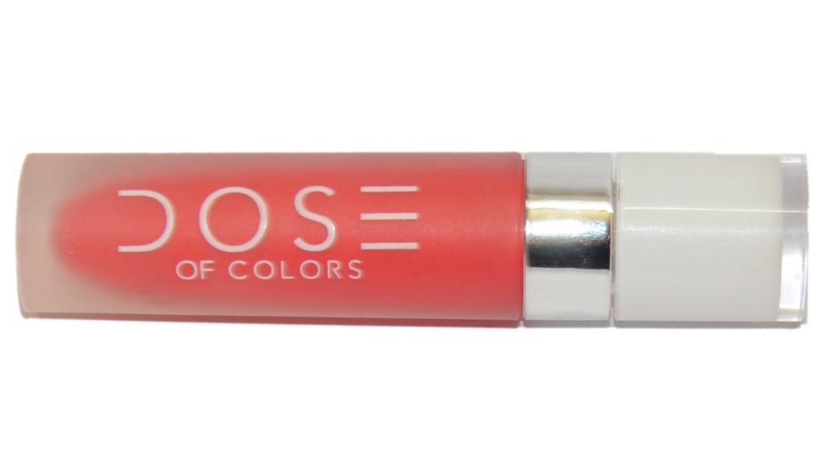 Dose of Colors Matte Liquid Lipstick Coral Crush Review, Swatches 2