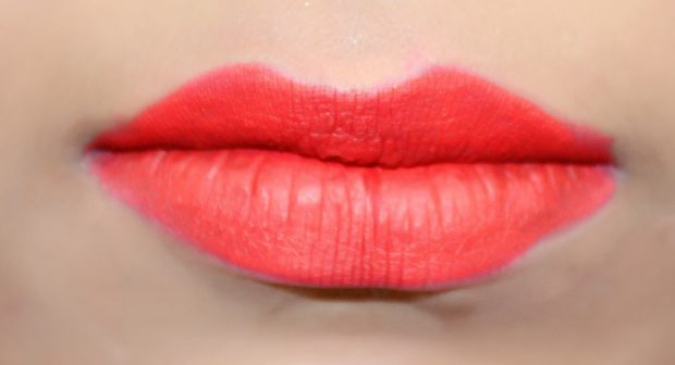 Dose of Colors Matte Liquid Lipstick Coral Crush Review, Swatches Lips