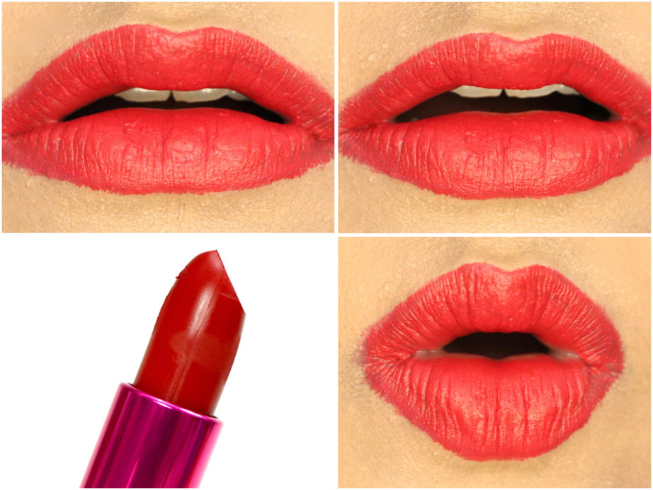 L'Oreal Paris Rouge Magique Lipstick Scarlet Déjà vu 911 Review, Swatches On Lips MBF