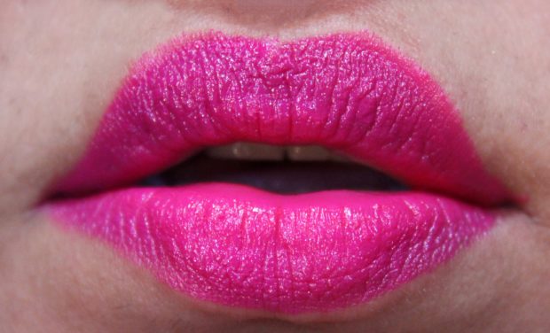 Make Up For Ever Rouge Artist Intense Lipstick 36 Review, Swatches Bright Pink Lipstick