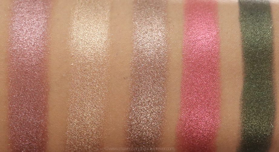 Morphe Pressed Pigments Swatches Marry the Night, The After Glow, Coffee & Drama, Untamed, Bitter