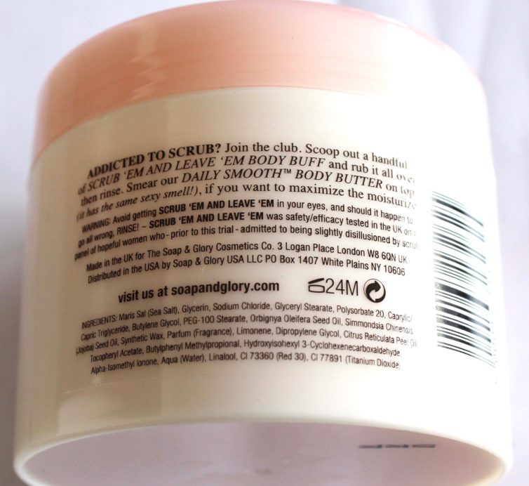 Soap & Glory Scrub 'Em and Leave 'Em Body Buff Exfoliator Review details