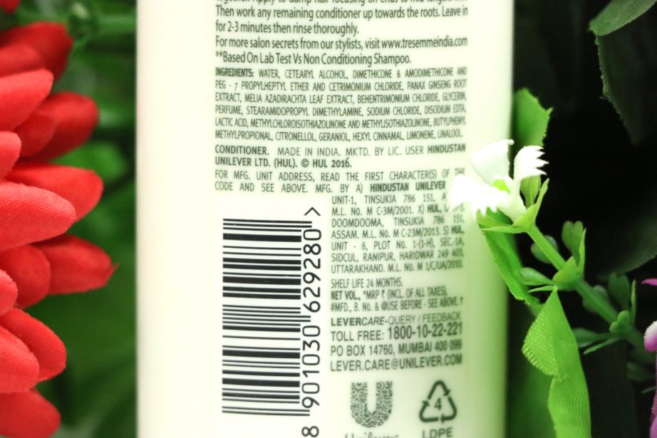 TRESemmé Botanique Detox & Restore Conditioner Review Ingredients
