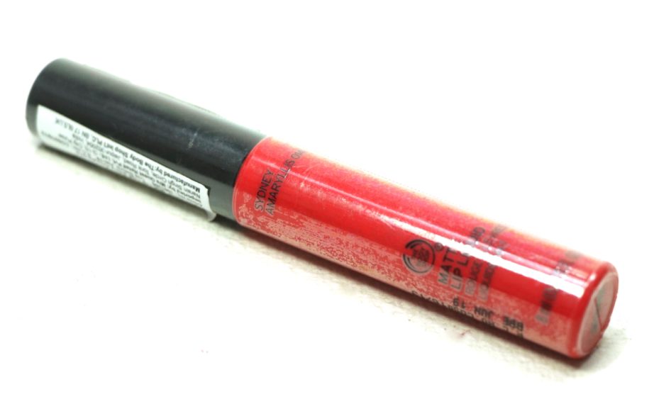 The Body Shop Matte Lip Liquid Lipstick Sydney Amaryllis Review, Swatches covered