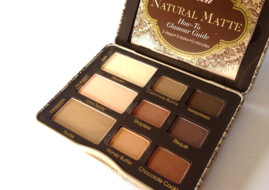 Too Faced Natural Matte Eyeshadow Palette Review, Swatches Focus