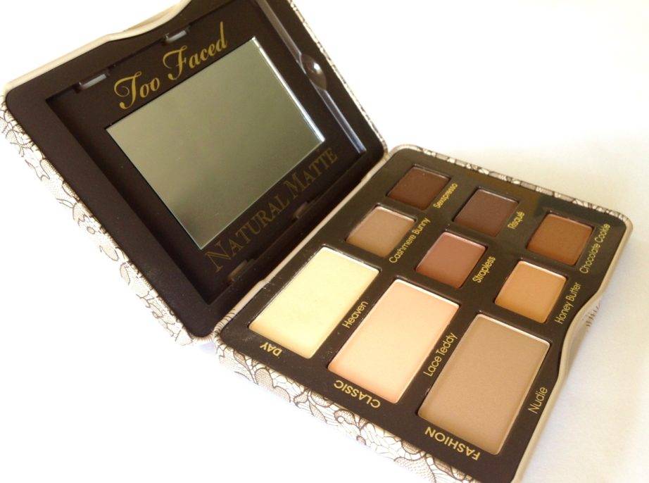 Too Faced Natural Matte Eyeshadow Palette Review, Swatches MBF Blog