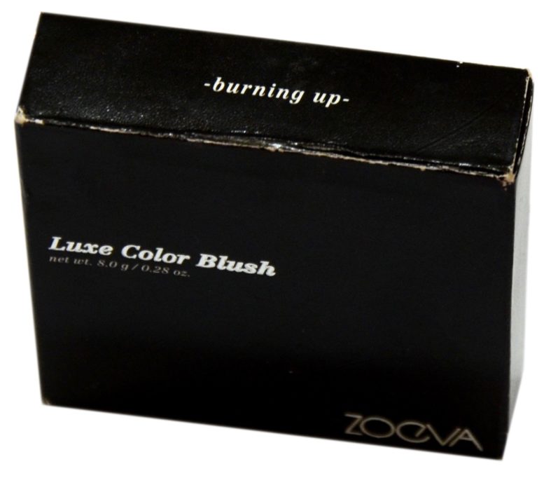 Zoeva Luxe Color Blush Burning Up Review, Swatches box