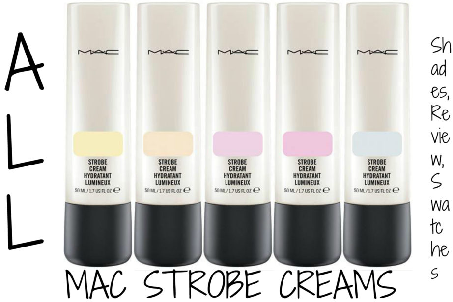 All MAC Strobe Cream Shades Review, Swatches Goldlite, Silverlite, Peachlite, Pinklite, Redlite