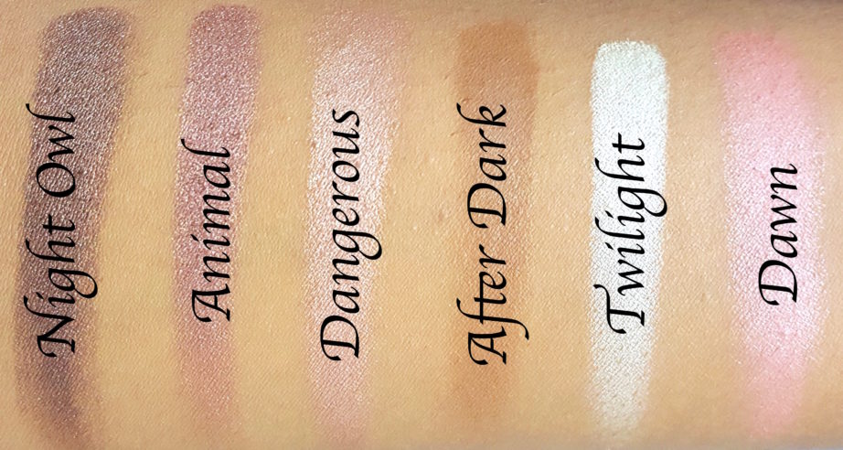 BH Cosmetics Illuminate Ashley Tisdale Night Goddess Palette Review, Swatches Bottom Row