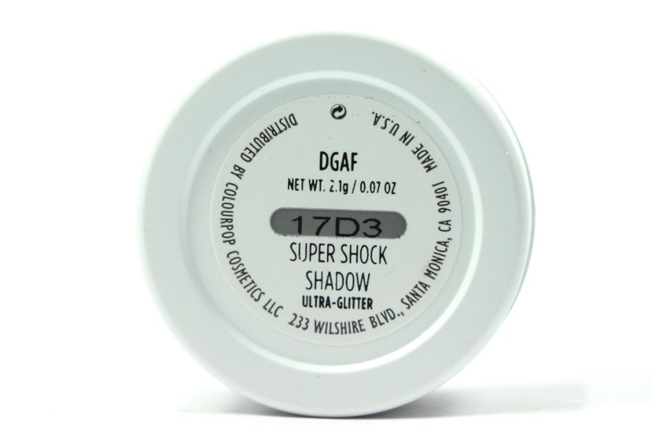 ColourPop DGAF Super Shock Shadow Review, Swatches details