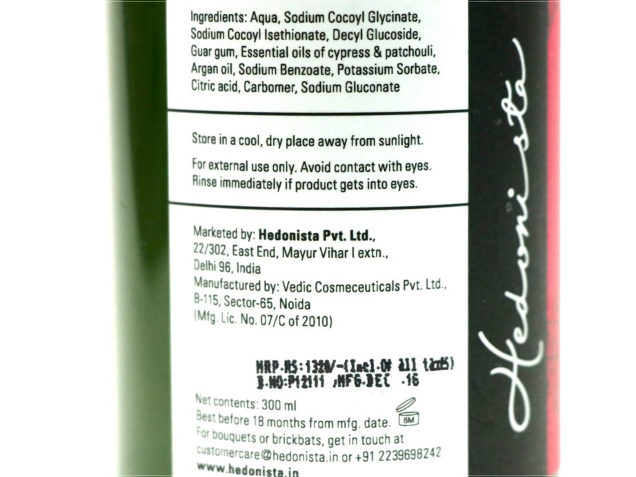 Hedonista Argan Shampoo Review Ingredients Price