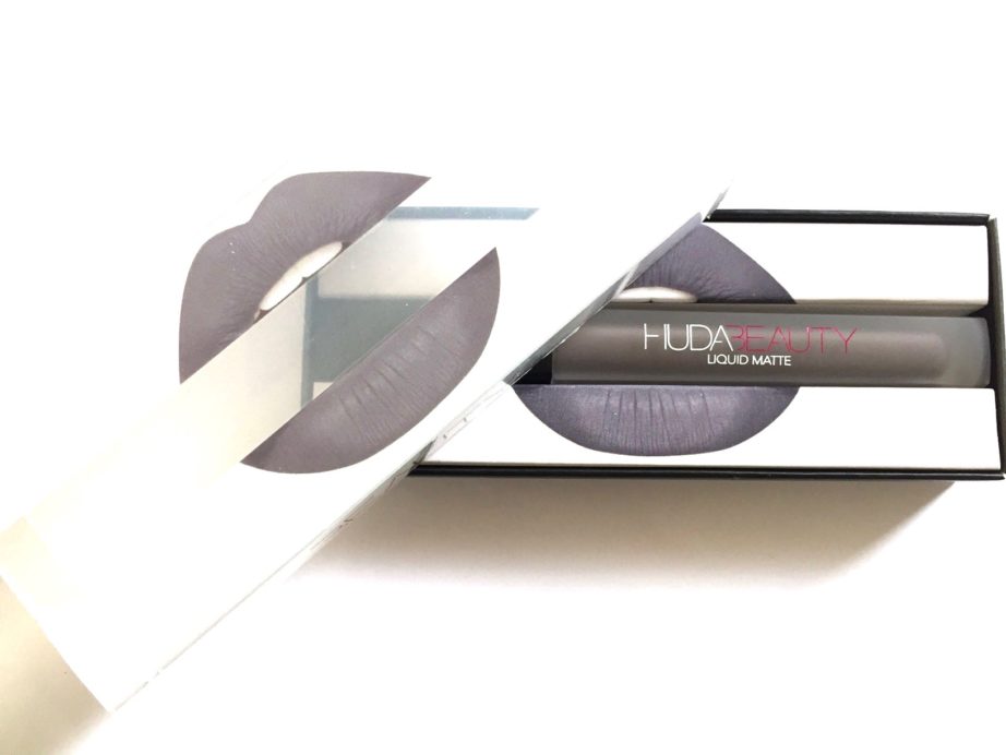 Huda Beauty Liquid Matte Lipstick Silver Fox Review, Swatches MBF Blog