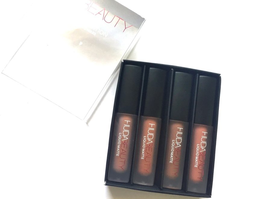 Huda Beauty The Nude Edition Liquid Matte Minis Lipstick Set Review, Swatches Open