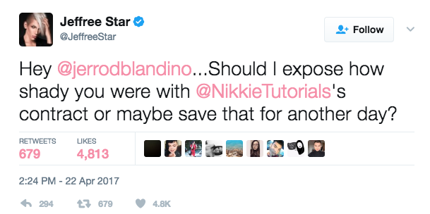 Jeffree Star confronts Too Faced Founder Jerrod Blandino for Tarte & NikkieTutorials 11