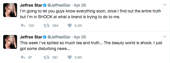 Jeffree Star confronts Too Faced Founder Jerrod Blandino for Tarte & NikkieTutorials 2
