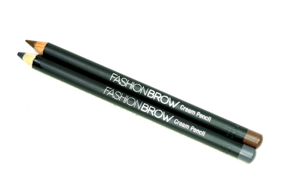 Maybelline Fashion Brow Cream Pencil Brown & Dark Gray Review, Swatches front