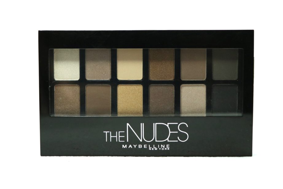 Maybelline The Nudes Eyeshadow Palette Review, Swatches front