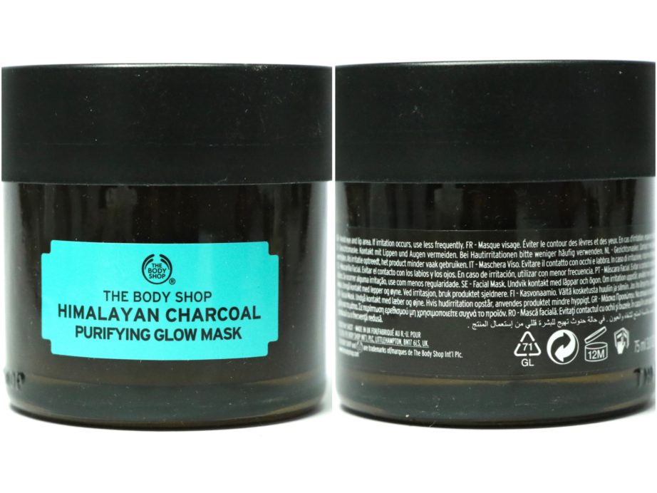 The Body Shop Himalayan Charcoal Purifying Glow Mask Review, Swatches details