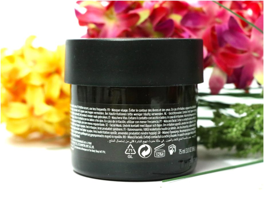 The Body Shop Himalayan Charcoal Purifying Glow Mask Review, Swatches info