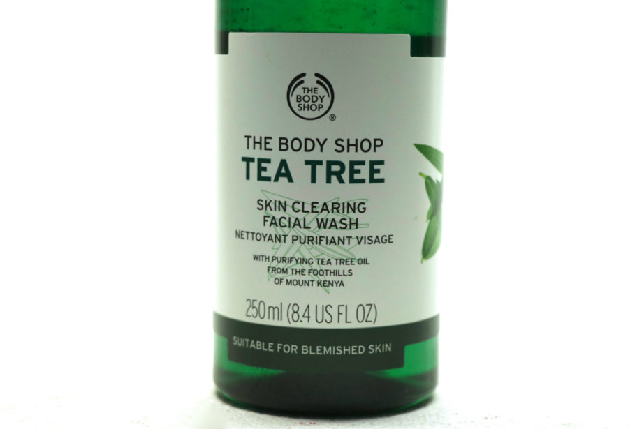 The Body Shop Tea Tree Skin Clearing Facial Wash Review closeup