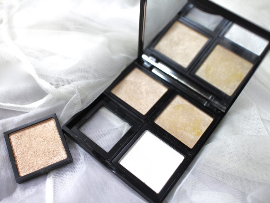 Faresat 4 in 1 Baking Powder Highlighter Palette Review, Swatches MBF Blog