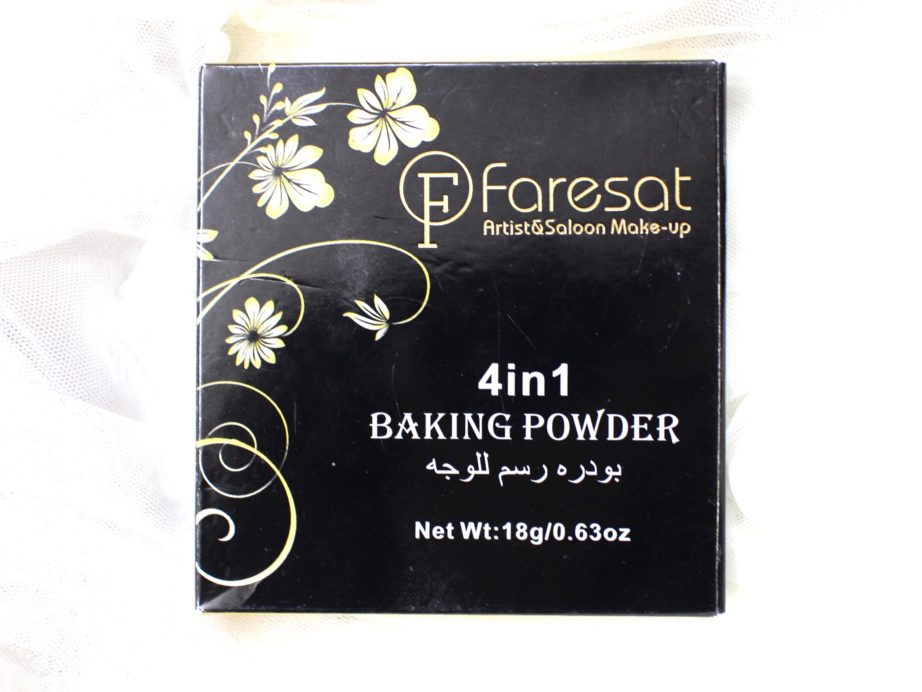 Faresat 4 in 1 Baking Powder Highlighter Palette Review, Swatches front