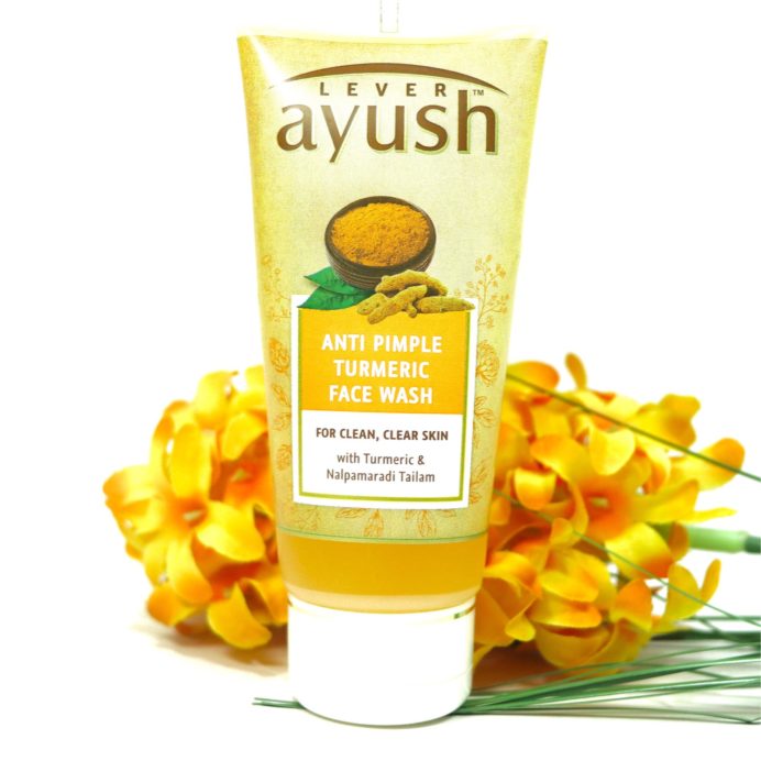 Lever Ayush Anti Pimple Turmeric Face Wash Review