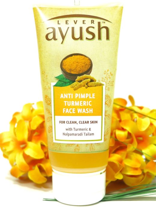 Lever Ayush Anti Pimple Turmeric Face Wash Review MBF Blog