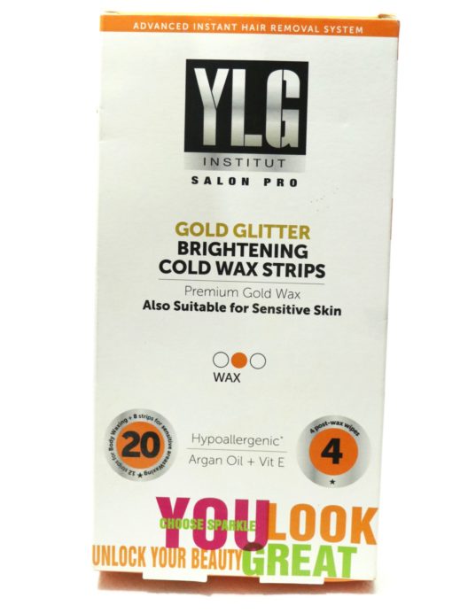 YLG Gold Glitter Brightening Cold Wax Strips Review front