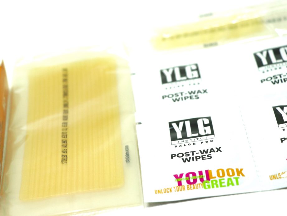 YLG Gold Glitter Brightening Cold Wax Strips Review wipes
