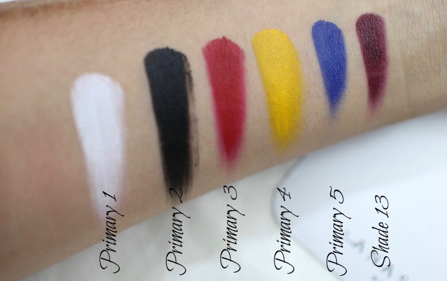 Anastasia Beverly Hills Lip Palette Review, Swatches bottom row primary colours