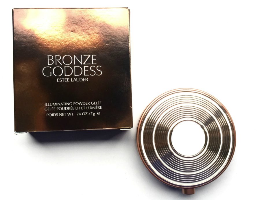 Estée Lauder Bronze Goddess Illuminating Powder Gelée Heat Wave Review, Swatches focus