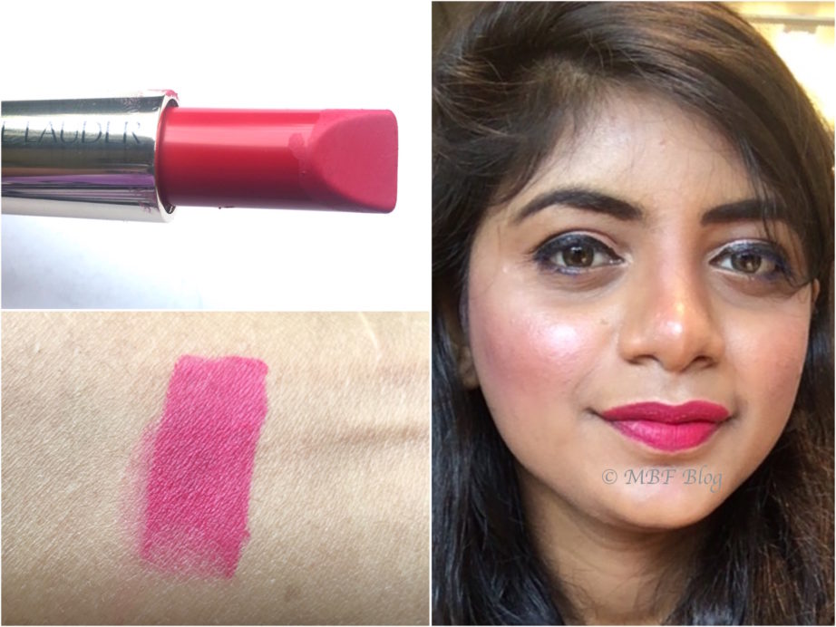 Estée Lauder Pure Color Love Lipstick Shock & Awe 220 Review, Swatches MBF Makeup