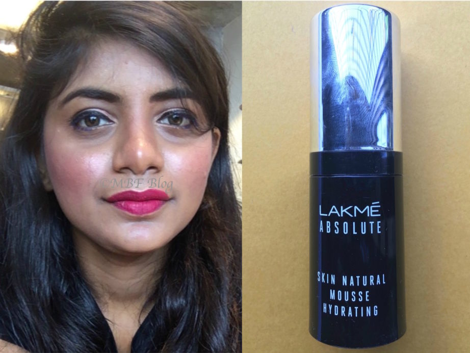 Lakme Absolute Skin Natural Hydrating Mousse Foundation Review, Swatches MBF Makeup Look