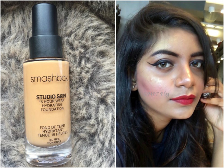 Smashbox Studio Skin 15 Hour Wear Hydrating Foundation Review, Shades, Swatches MBF Makeup Look