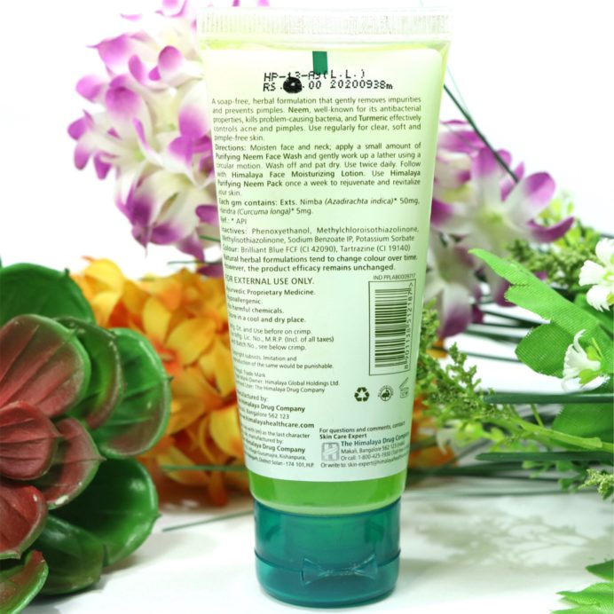 Himalaya Herbals Purifying Neem Face Wash Review, Swatches Info