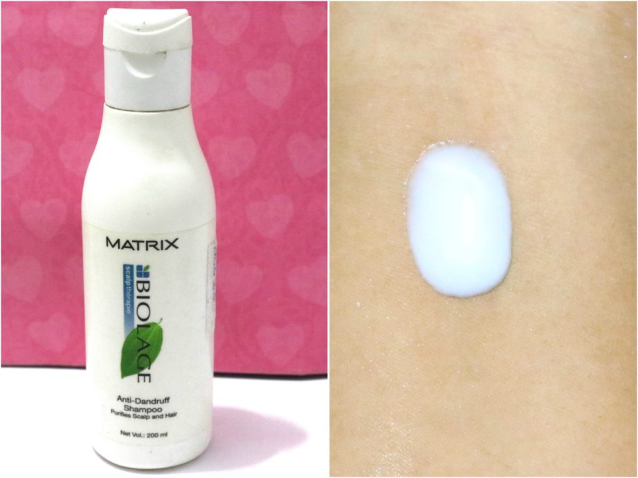 Matrix Biolage Anti Dandruff Shampoo Review Swatch