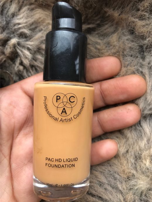 PAC HD Liquid Foundation Review, Swatches focus