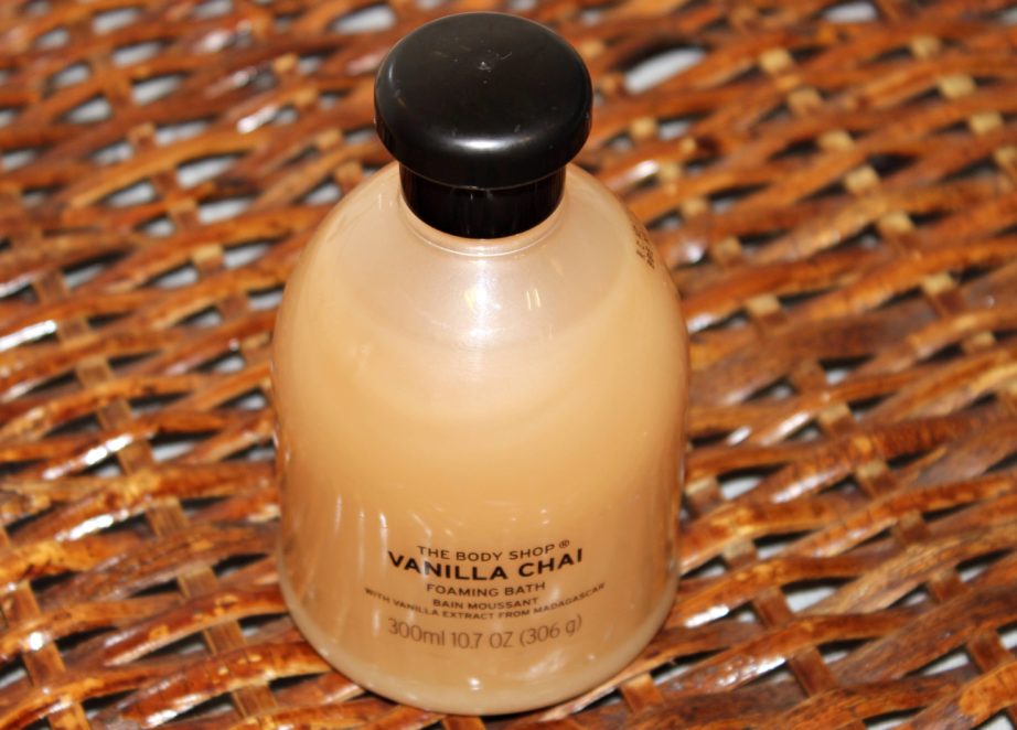 The Body Shop Vanilla Chai Foaming Bath Gel Review MBF Blog