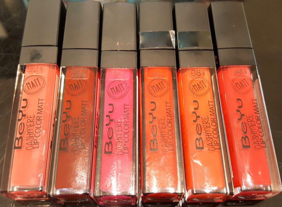 All BeYu Cashmere Lip Color Matte Liquid Lipsticks Shades Review, Swatches 1