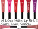 All L’Oreal Infallible Lip Paints 8 Shades Review, Swatches