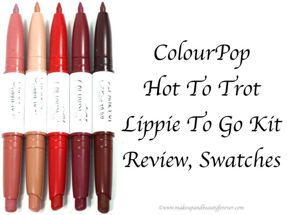 ColourPop Hot To Trot Lippie To Go Kit Review, Swatches